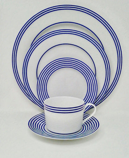 SKU# A235-REC20834 - Latitudes Bleu Rim Soup Plate - Shape Recamier - Size: 9"