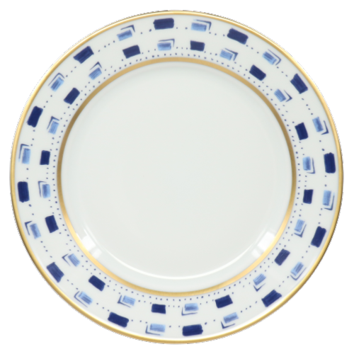SKU# B220-REC20020 - La Bocca Bleu Dessert Plate - Shape Recamier - Size: 8.5" -