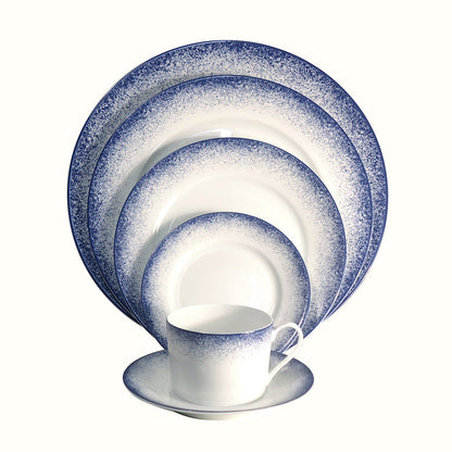 SKU# B220-REC20830 - Blue Fire Dessert Plate - Shape Recamier - Size: 8.5"