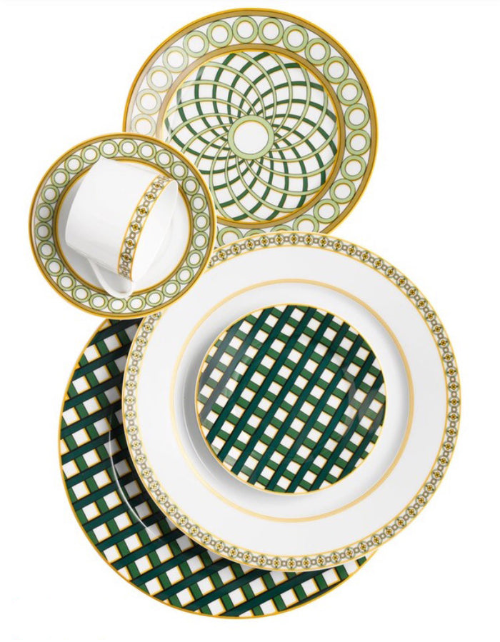 SKU# B275-REC20819 - Jardin Francais Dinner Plate - Shape Recamier - Size: 10.75"