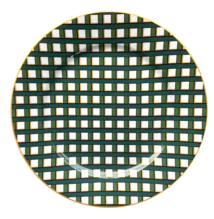 SKU# B300-REC20819 - Jardin Francais Charger Plate - Shape Recamier - Size: 11.8"