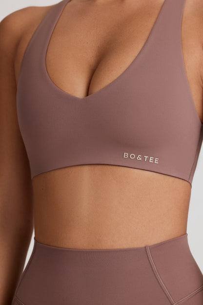 Soft Active Low-Impact Sports Bra in Mocha