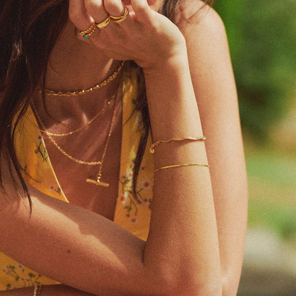Sol Bracelet Layering Set 18ct Gold Plate