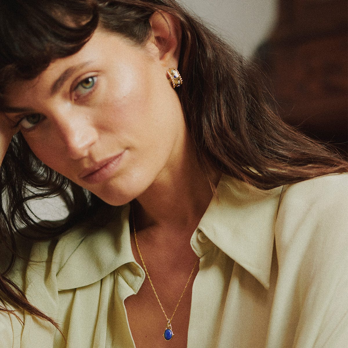 Sol Lapis Layering Set 18ct Gold Plate