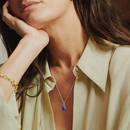 Sol Lapis Layering Set Sterling Silver