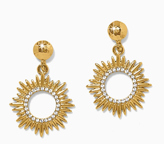 Solara Post Drop Earrings Gold
