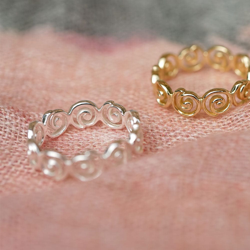 Spiral Band Ring Sterling Silver