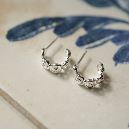Spiral Hoop Earrings Sterling Silver