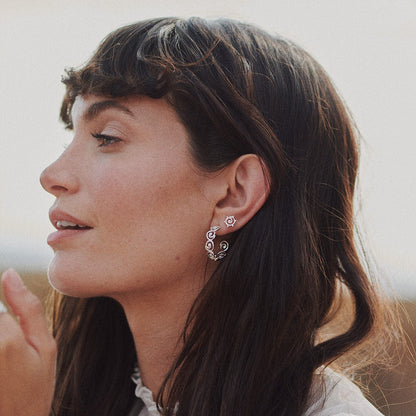 Spiral Hoop Earrings Sterling Silver
