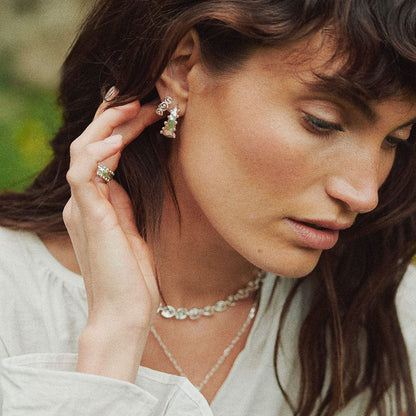 Spiral Mini Hoop Earrings Sterling Silver