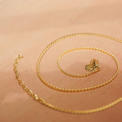 Spiral Snake Chain Necklace 18ct Gold Plate
