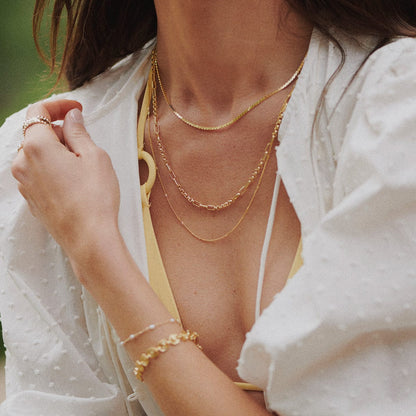 Spiral Snake Chain Necklace 18ct Gold Plate