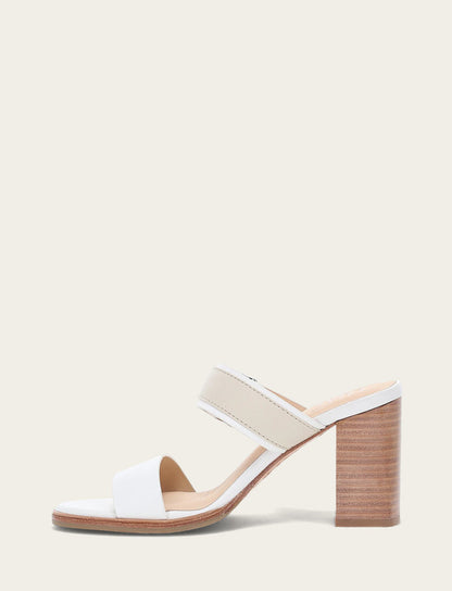 Stella Buckle Slide - White/Ivory - Inside