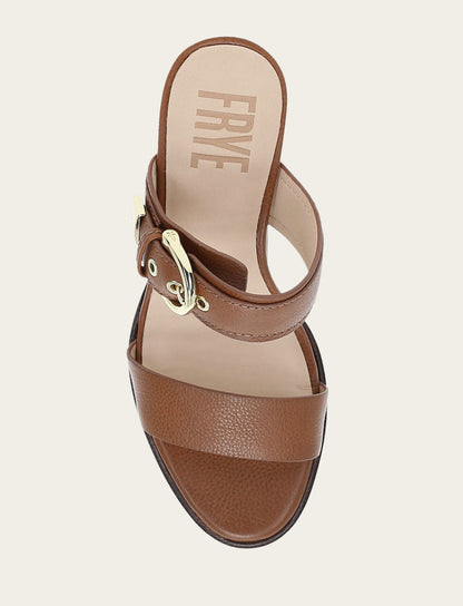Stella Buckle Slide - Dark Latte - Top Down