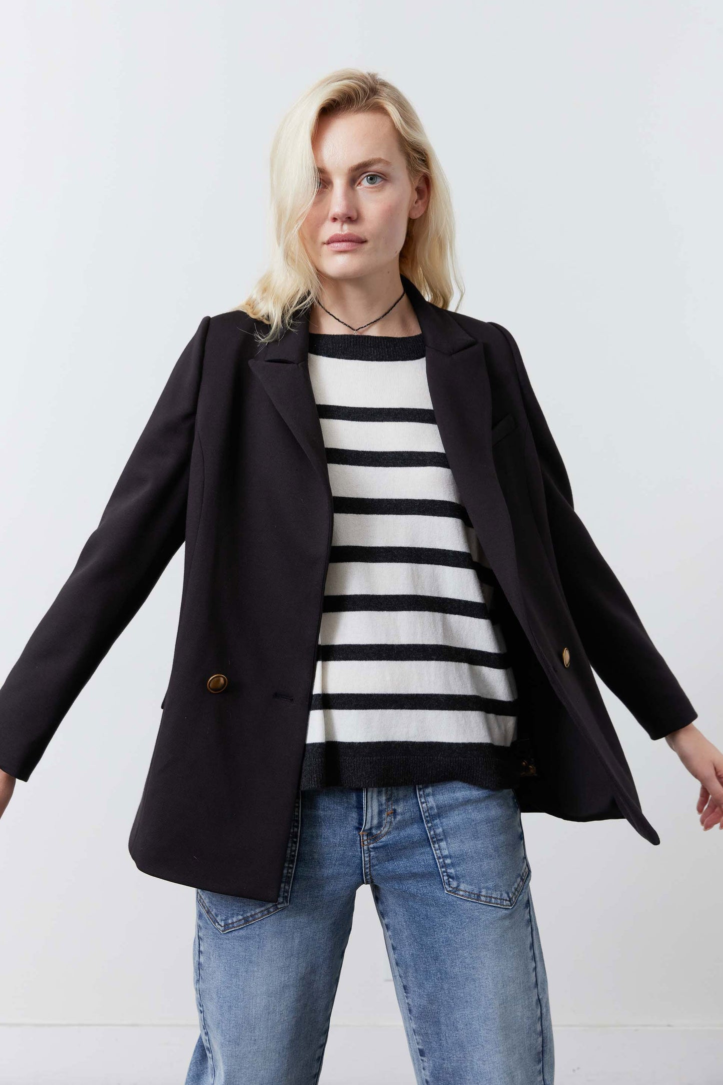The Stretch Suit Relaxed Double Breasted Blazer