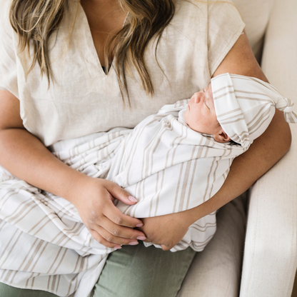 Swaddle / Taupe Stripe