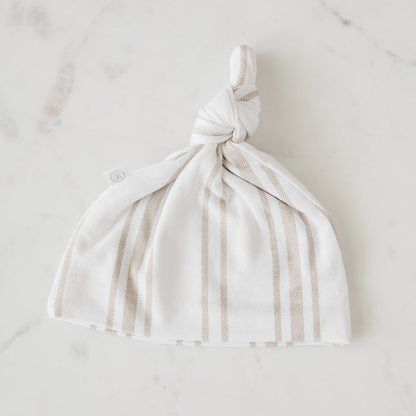Hat / Taupe Stripe
