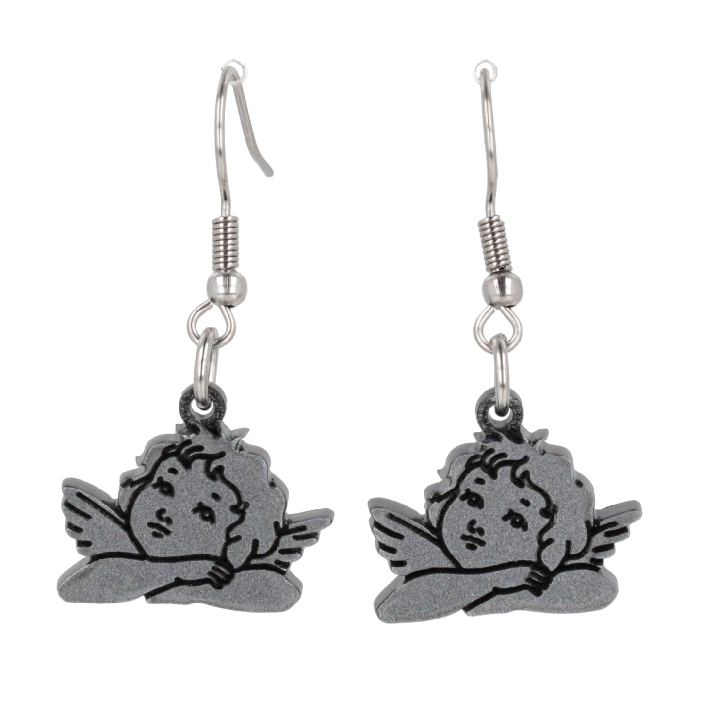 Stupid Cupid Earrings - Silver