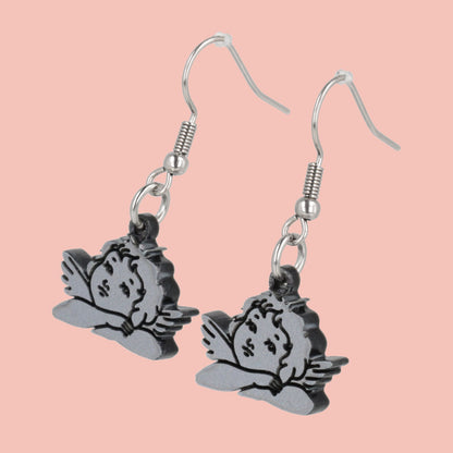 Stupid Cupid Earrings - Silver