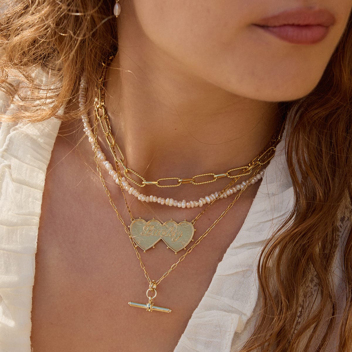 Summer Icons Necklace Layering Set 18ct Gold Plate