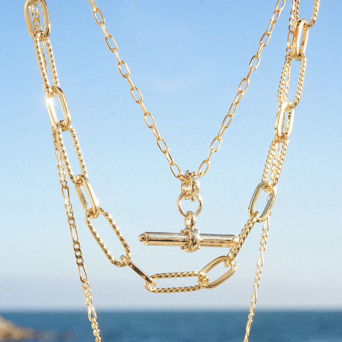Summer Icons Necklace Layering Set 18ct Gold Plate