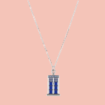 Tardis Earrings And Necklace Gift Set