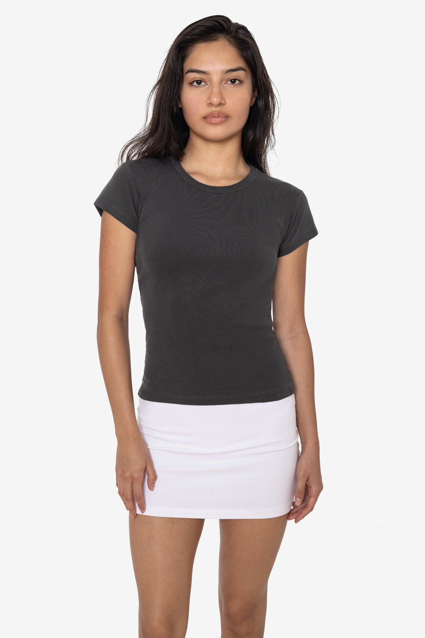 43021GD - Garment Dye Cap Sleeve Baby Rib T-Shirt
