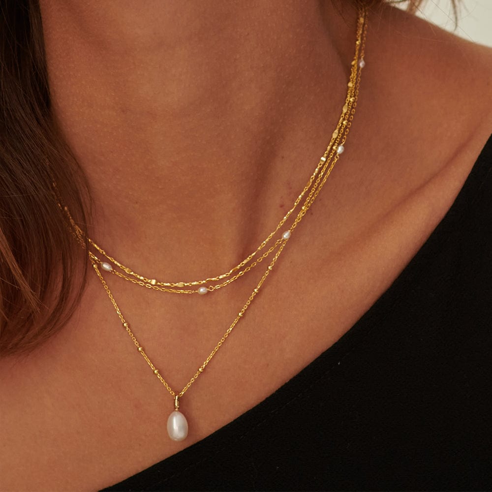 Tidal Twist Chain Necklace 18ct Gold Plate