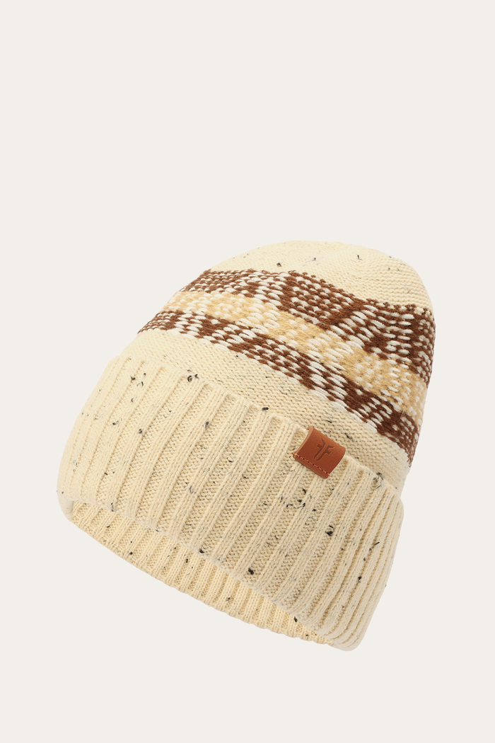 Tweed Fair Isle Cuff Hat