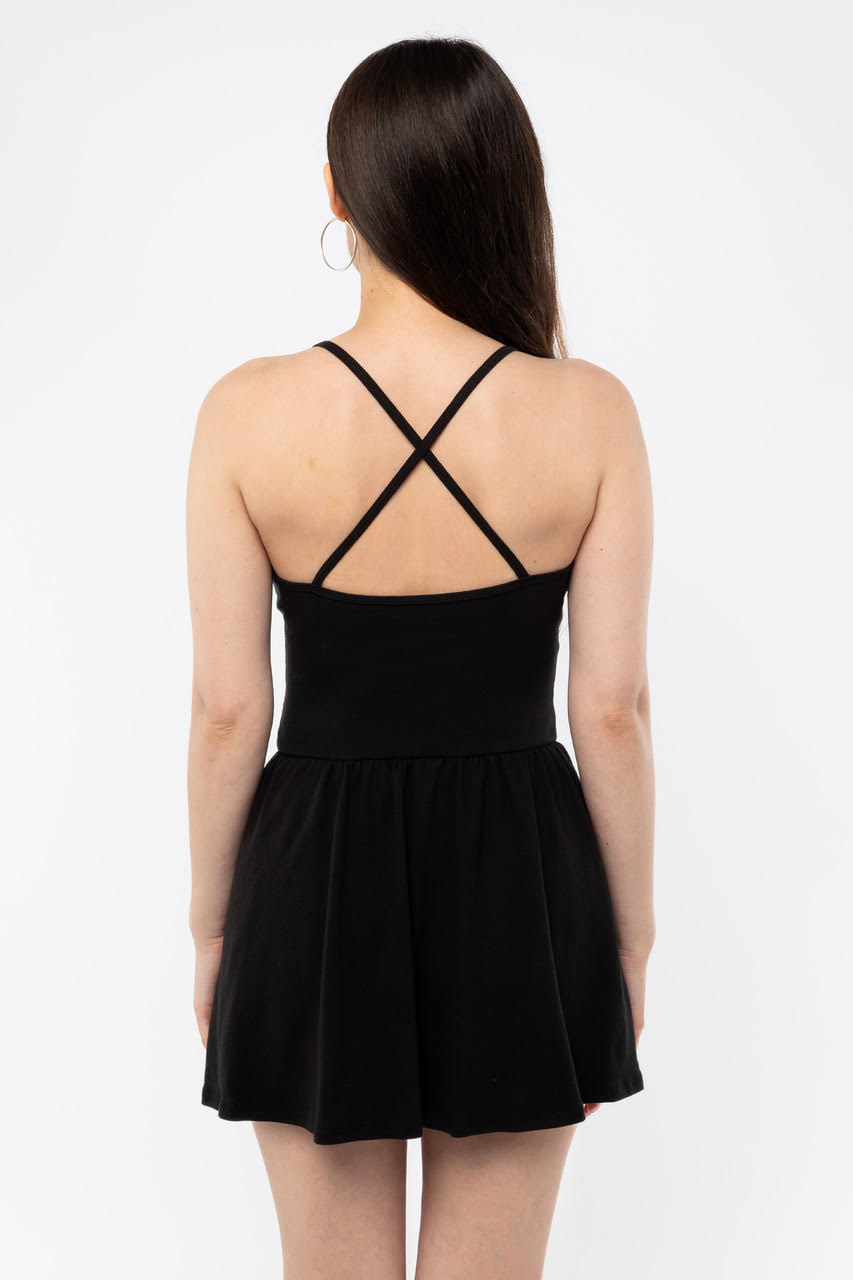 43206X - Baby Rib Cross Back Mini Dress