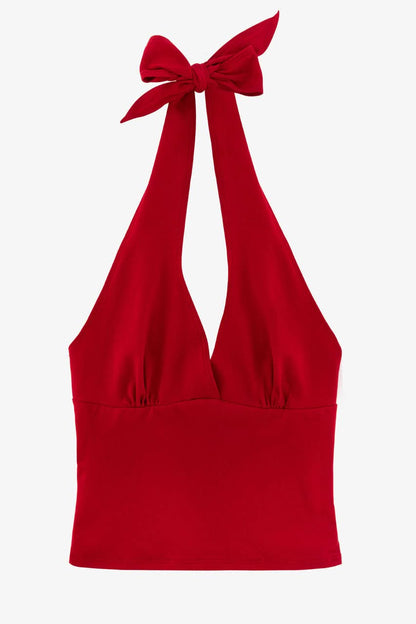 8375 - Cotton Spandex Halter Top