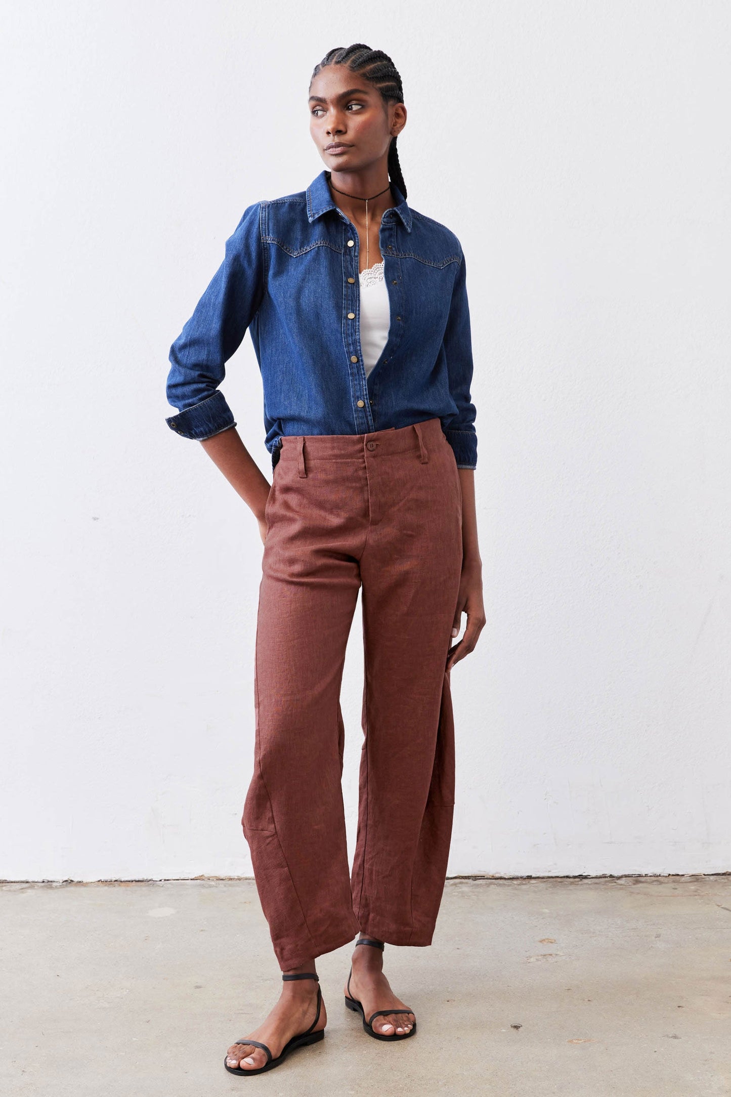 The Uptown Loose Linen Pants