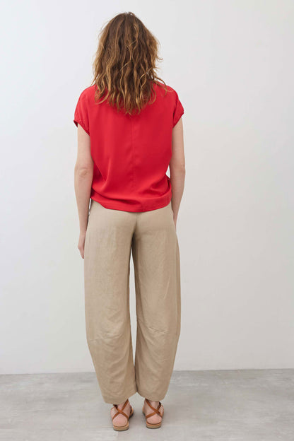 The Uptown Loose Silk Linen Pants