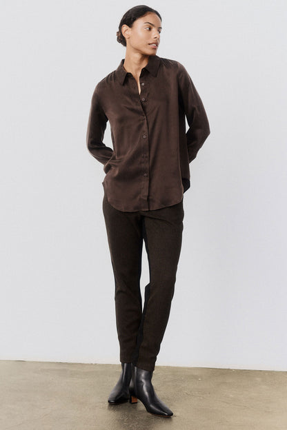 Washable Silk Button Down Top