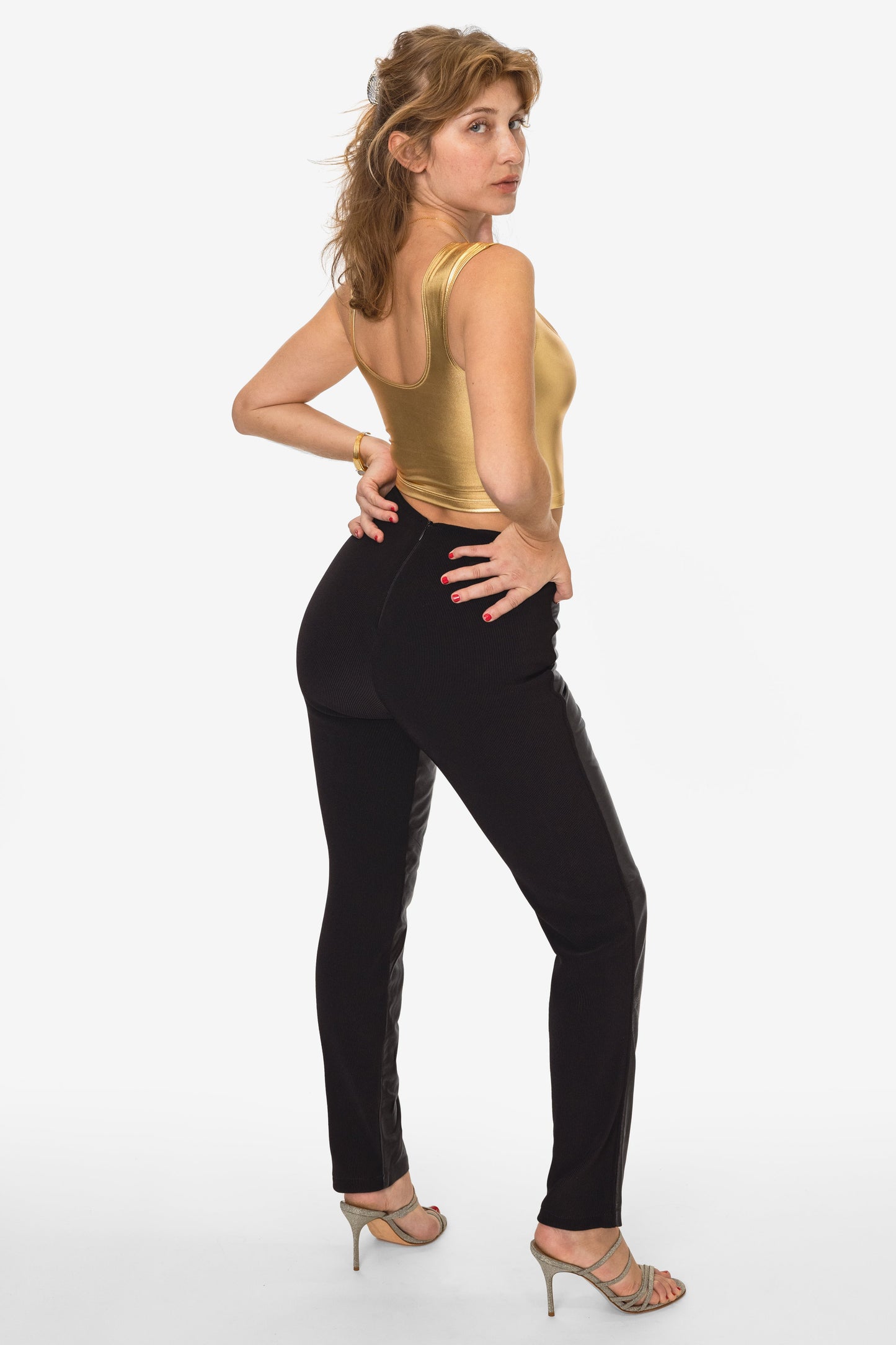 RLH3710 - 2 Tone Leather Ottoman Pant