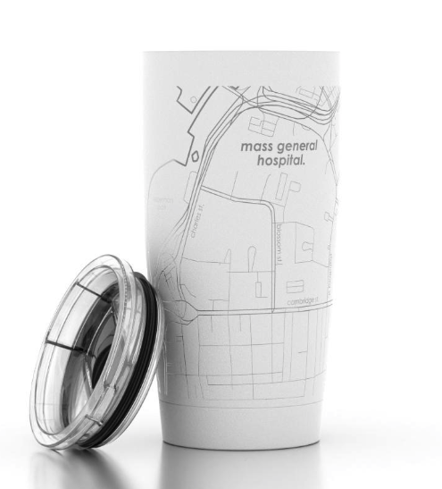 West End Map White 20oz Insulated Pint Tumbler