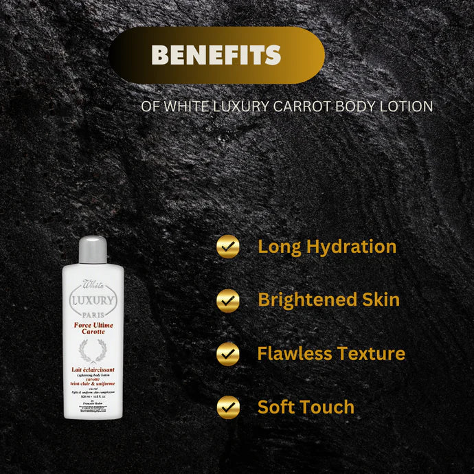 White Luxury Carrot Lightening Body Lotion 16.8oz