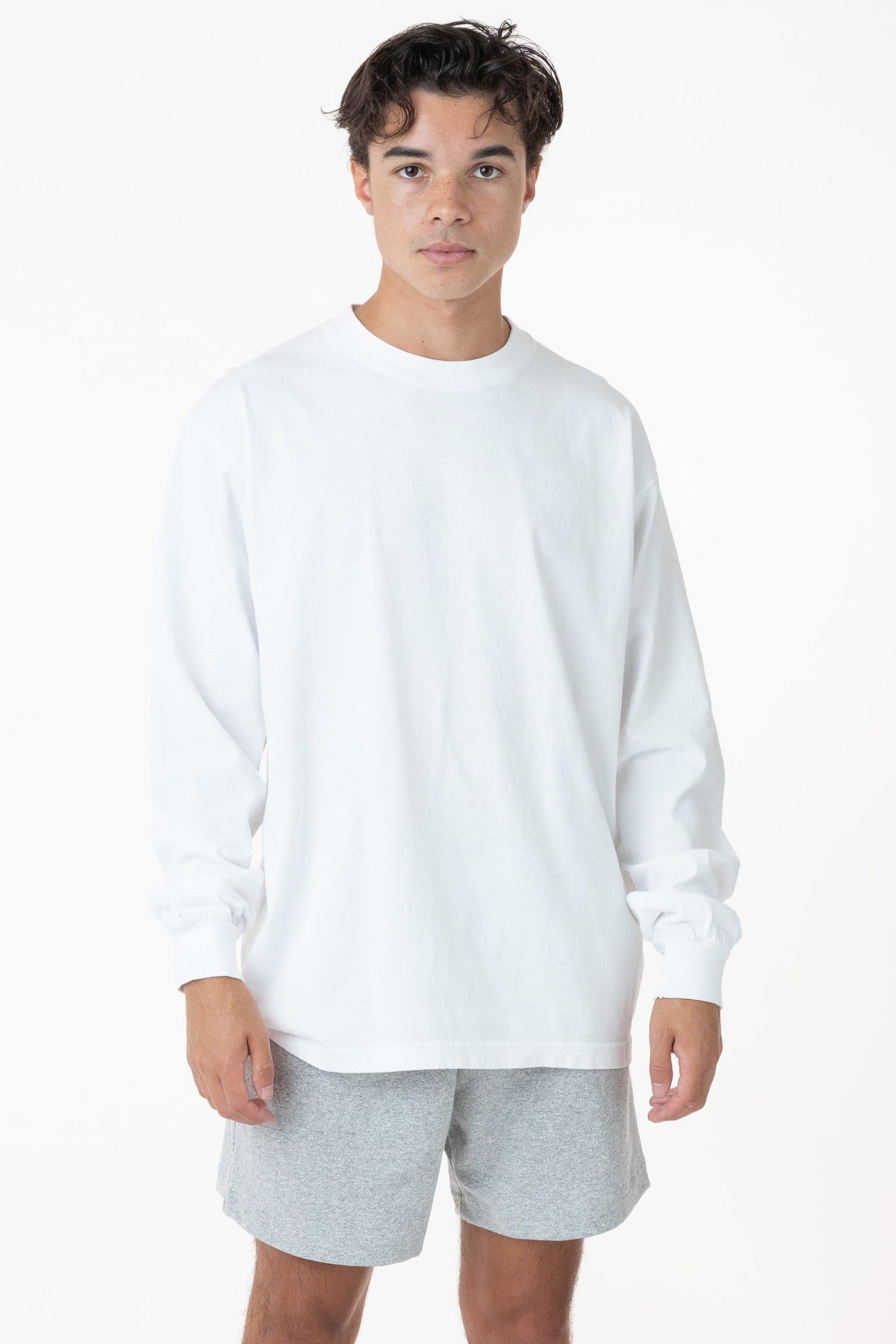 1406GD Mix - Long Sleeve Garment Dye Mockneck T-Shirt