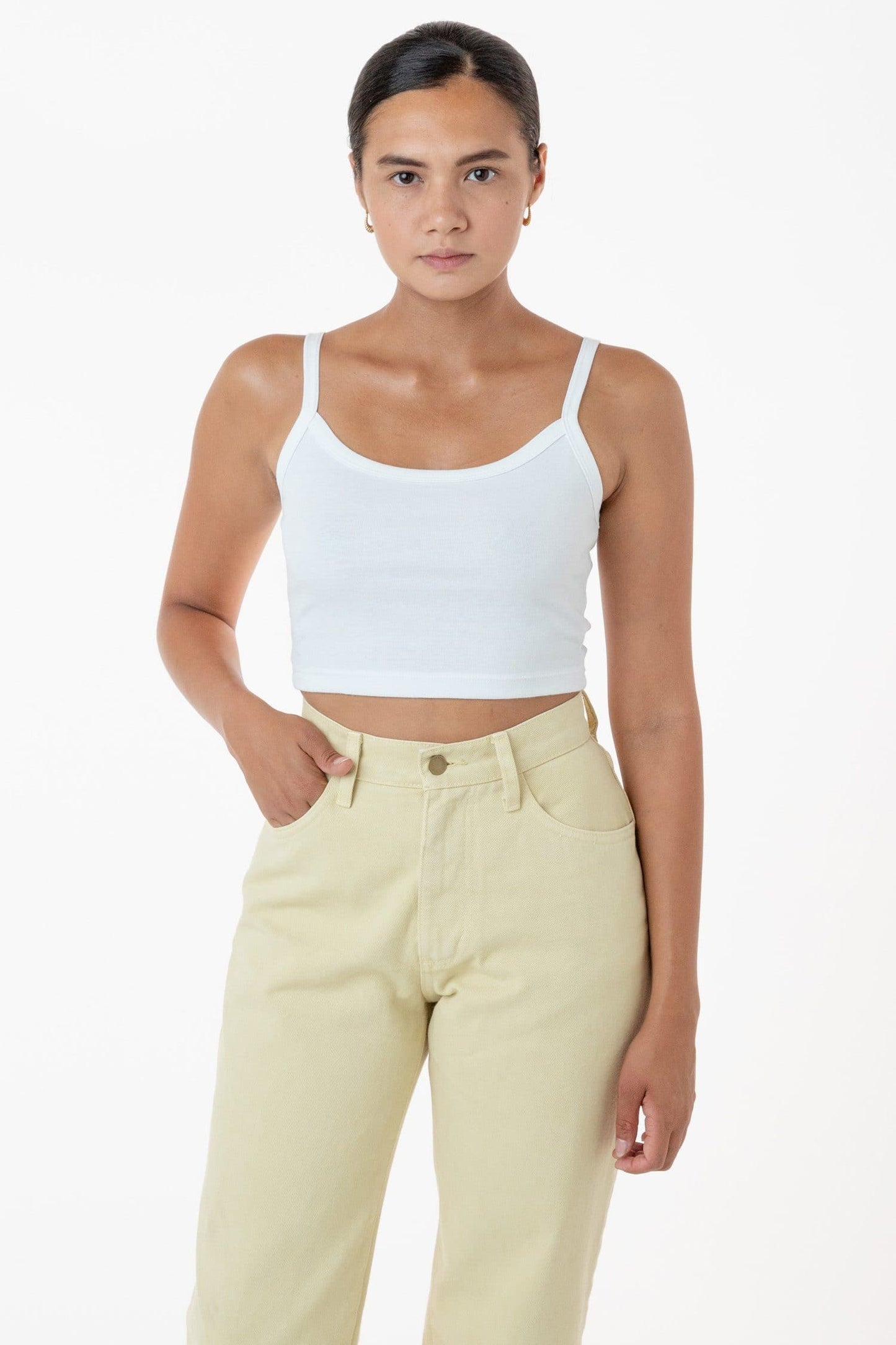43016 - Baby Rib Spaghetti Crop Tank