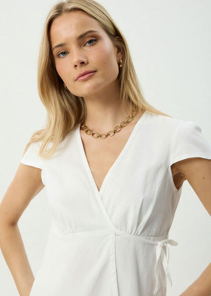 AFENDS Womens Loula - Wrap Top - White
