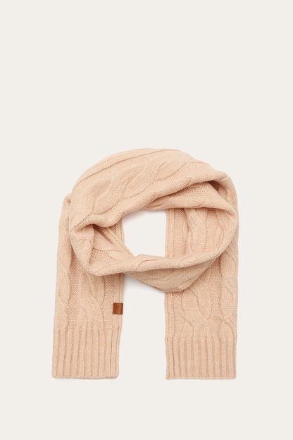 Wide Cable Scarf