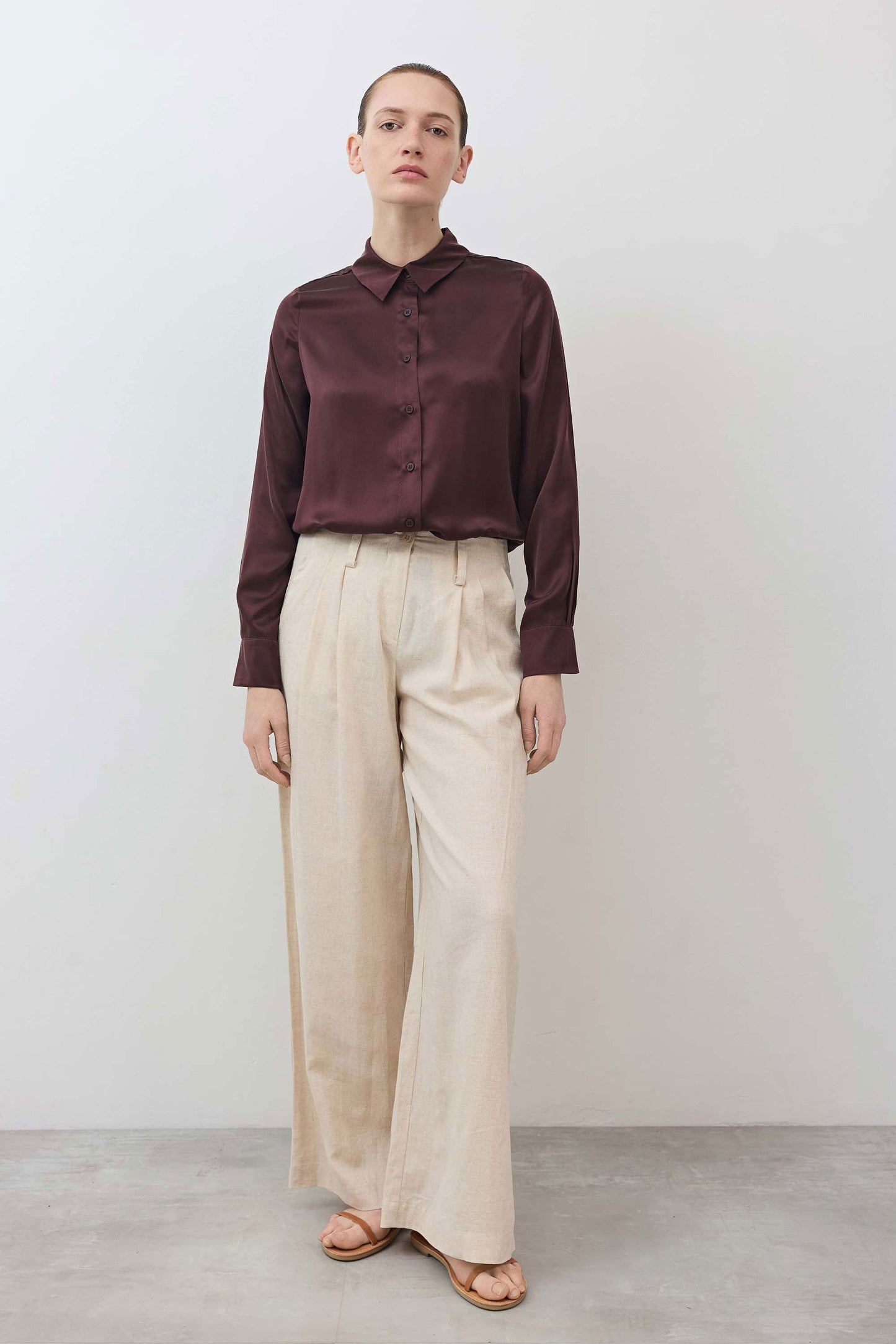 The Wide Leg Linen Trousers