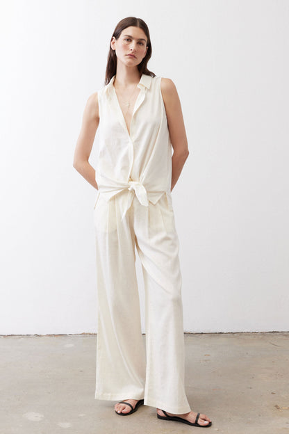 The Wide Leg Linen Trousers