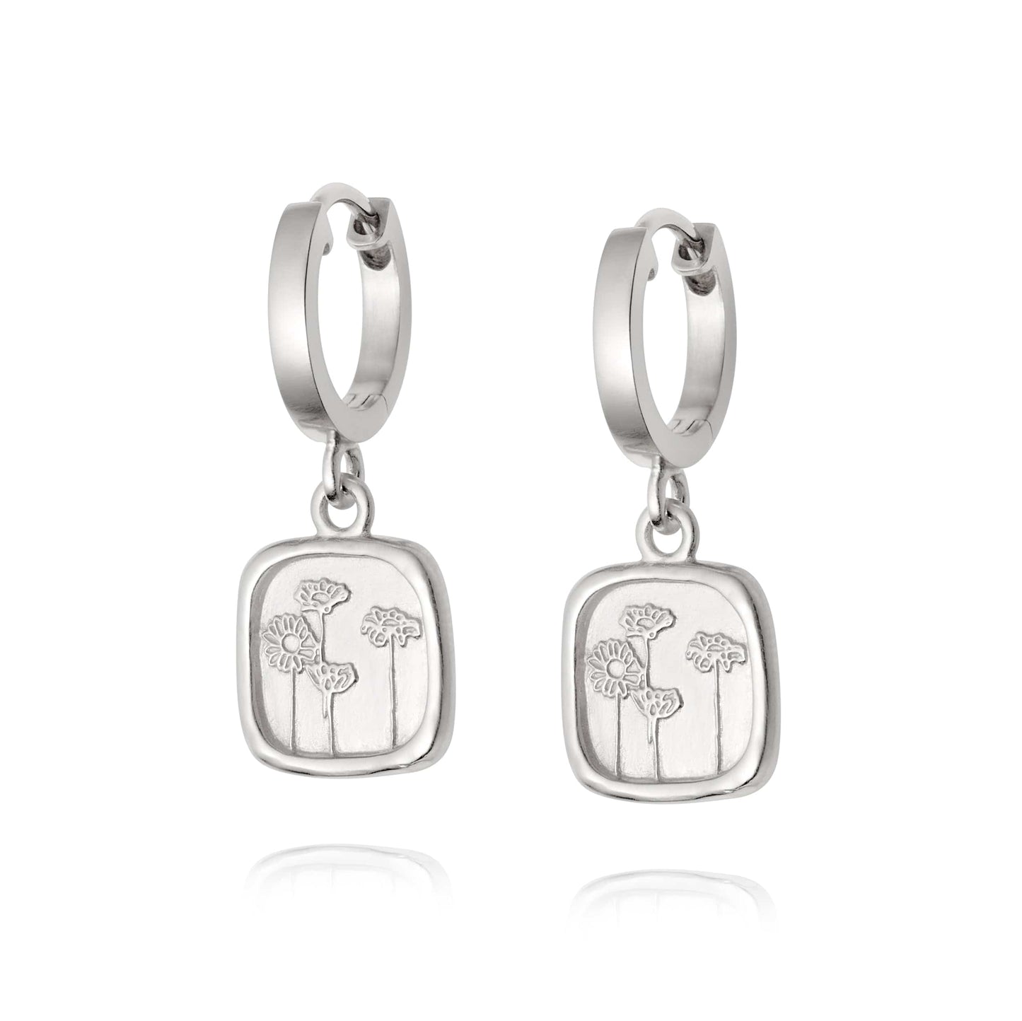 Wild Daisies Drop Earrings Sterling Silver