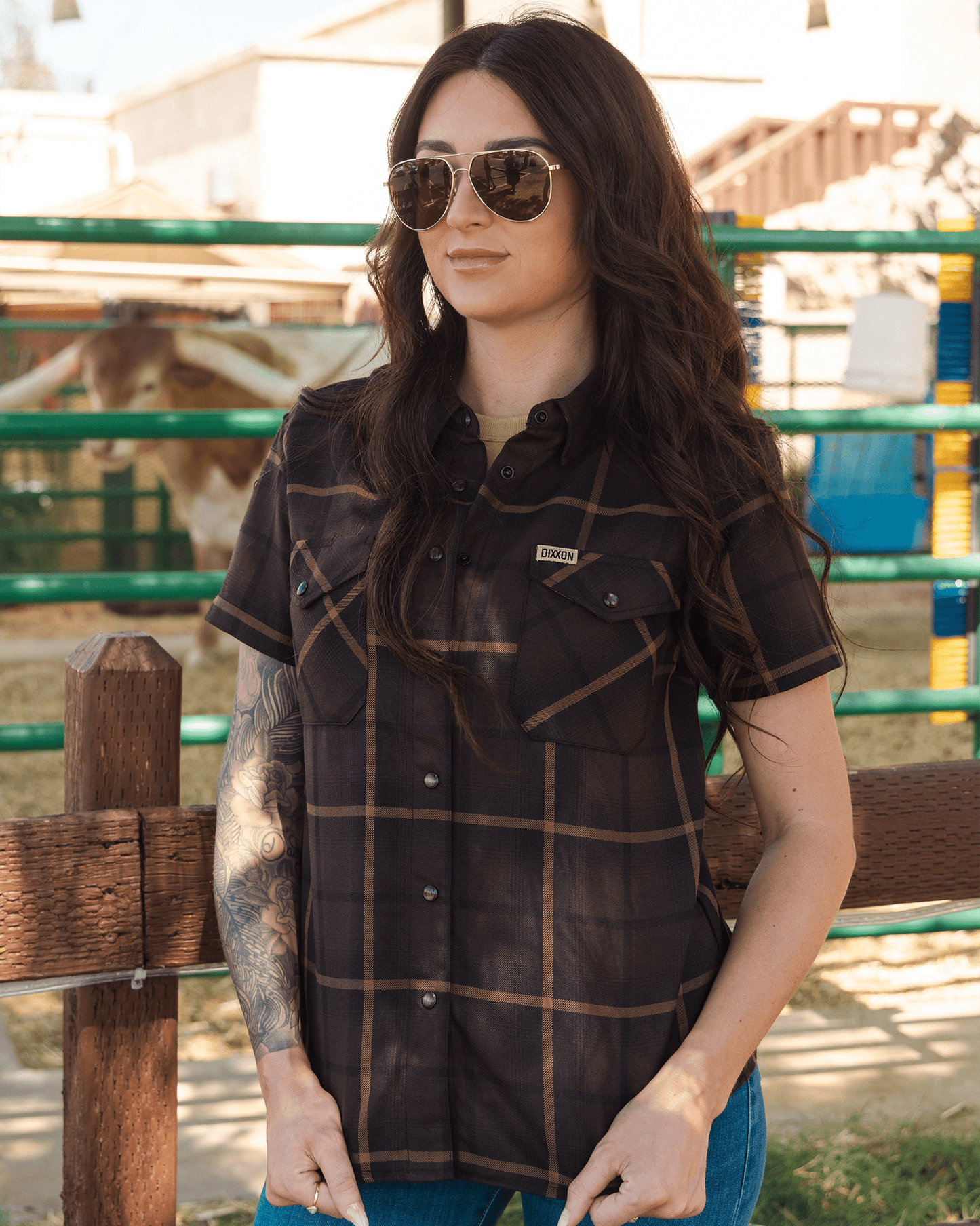 Women's Stockyard Short Sleeve Flannel