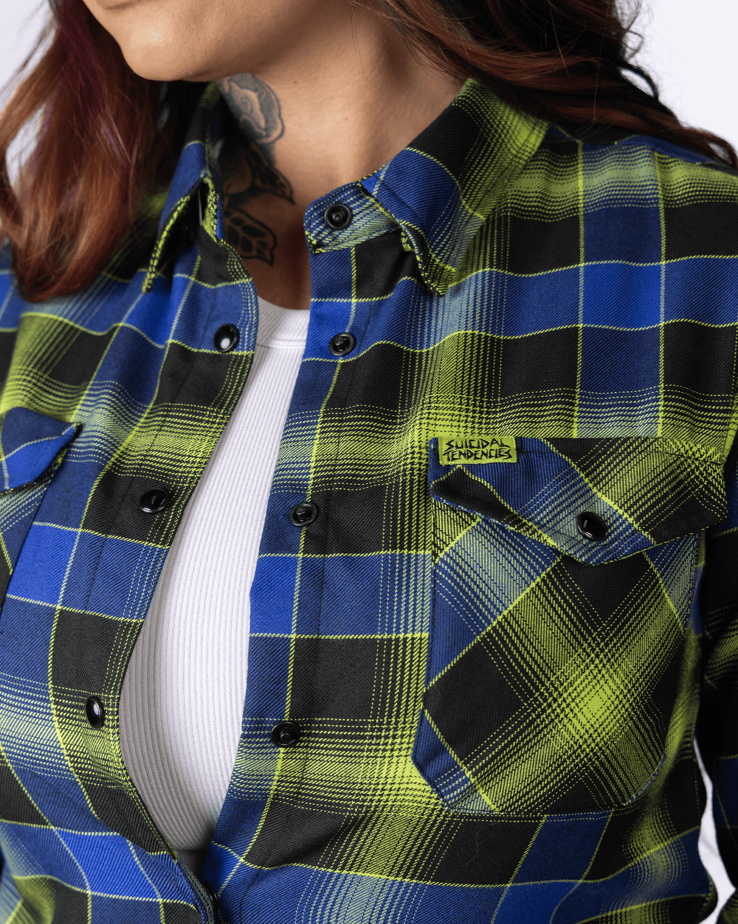 Women's Suicidal Tendencies Adrenaline Addict Flannel