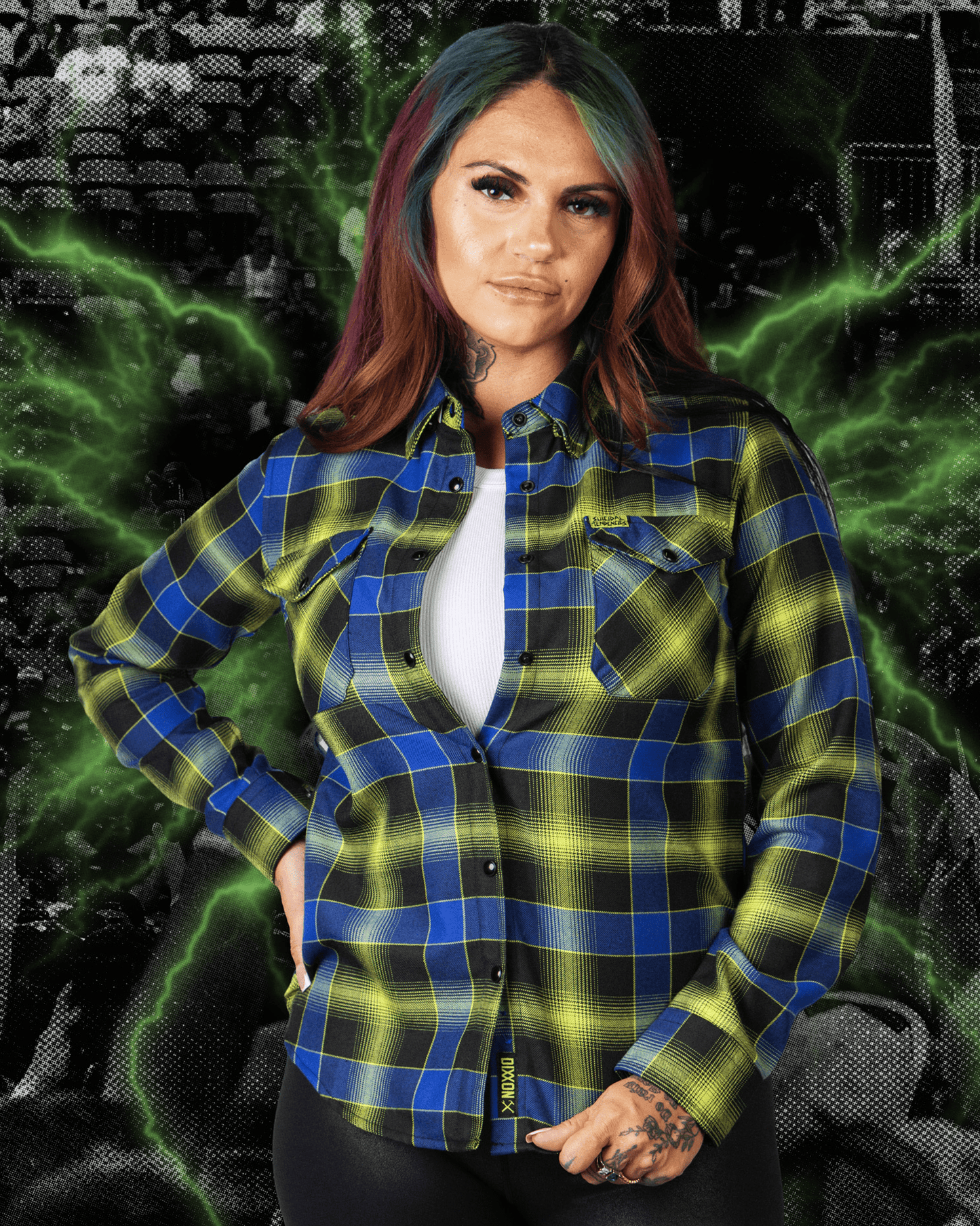 Women's Suicidal Tendencies Adrenaline Addict Flannel
