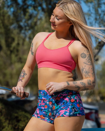 Women's Switchback Sports Bra - Pink & Orange