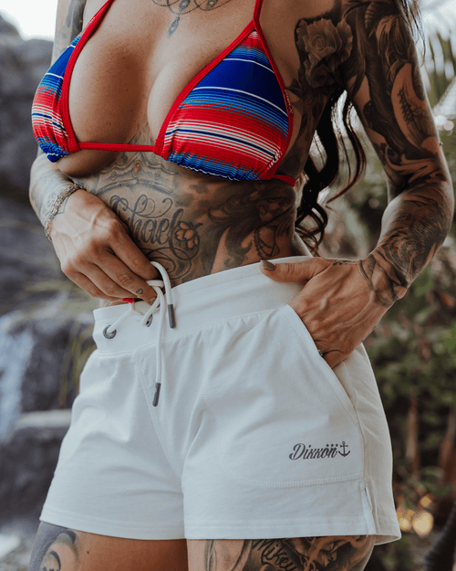 Women's Terry Shorts - White