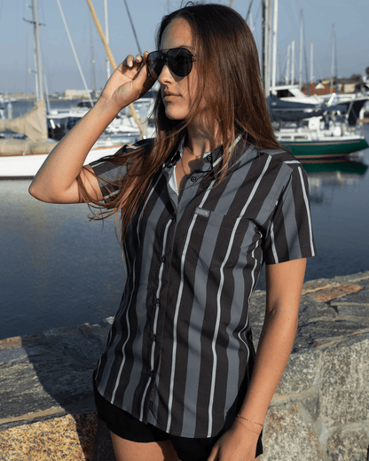 Women's The Marina Party Shirt - Gray & Black